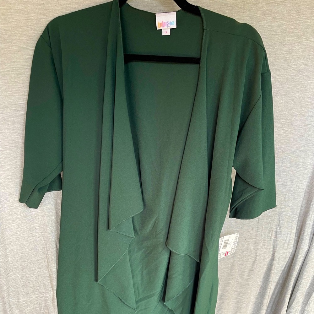 Brand New LuLaRoe Size S Forest Green Shirley Kimono